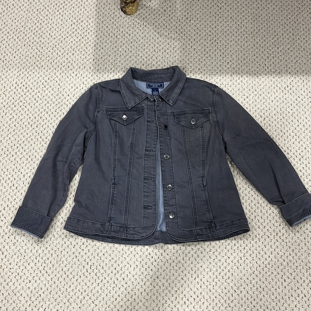 Charter Club Black Denim Jacket Women's L